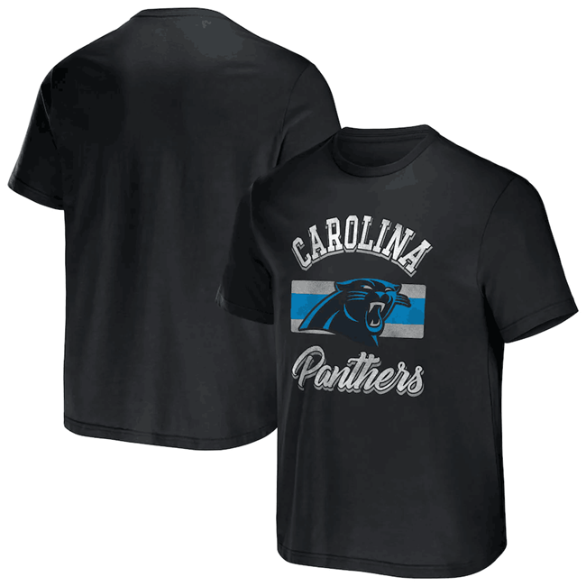 Men's Carolina Panthers Black x Darius Rucker Collection Stripe T-Shirt